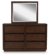 Dilenno - Dresser And Mirror - Dark Brown