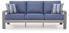 Half Moon Beach - Sofa With Cushion - Blue / Gray