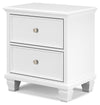 Fortman - White - Two Drawer Night Stand