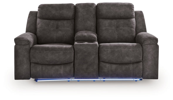 Brysonview - Double Reclining Loveseat With Console - Charcoal