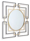 Oceanal - Accent Mirror - Black / Gold Finish