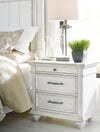 Kanwyn - Whitewash - Three Drawer Night Stand