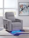 Pineland - Glider Power Recliner With Audio System - Pewter