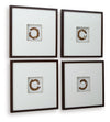 Dallbourne - Wall Art Set (Set of 4) - White / Gold Finish