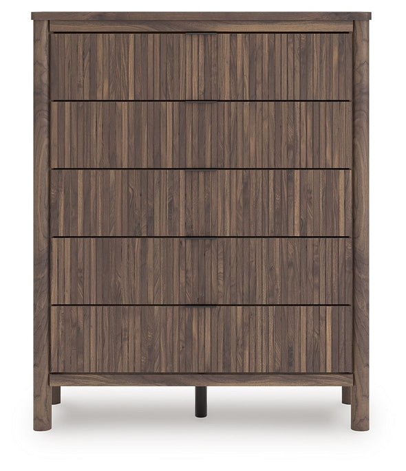 Pamytta - Five Drawer Wide Chest - Brown