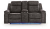 Brysonview - Double Reclining Loveseat With Console - Charcoal