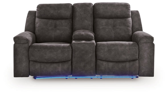 Brysonview - Double Reclining Loveseat With Console - Charcoal