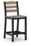 Shoreline Beach - Outdoor Counter Table And 2 Barstools (Set of 3) - Black / Beige