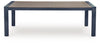 East Beach - Rectangular Dining Table With Umbrella Option - Blue