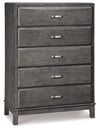 Caitbrook - Five Drawer Chest - Gray
