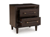 Dantenton - Two Drawer Night Stand - Merlot