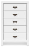 Binterglen - White - Five Drawer Chest