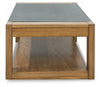 Quentina - Light Brown / Black - Lift Top Cocktail Table