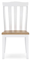 Ashbryn - White / Natural - Dining Room Side Chair (Set of 2)