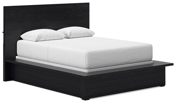 Londer - Queen Panel Bed - Black