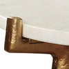 Chadton - White / Gold Finish - Accent Table