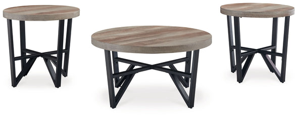 Deanlee - Grayish Brown / Black - Occasional Table Set (Set of 3)