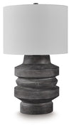 Wahida - Poly Table Lamp - Distressed Black
