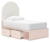 Wistenpine - Upholstered Panel Bed With Storage