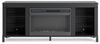 Cayberry - Black - TV Stand With Fireplace