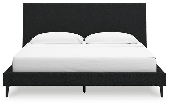 Cadmori - Upholstered Bed With Roll Slats