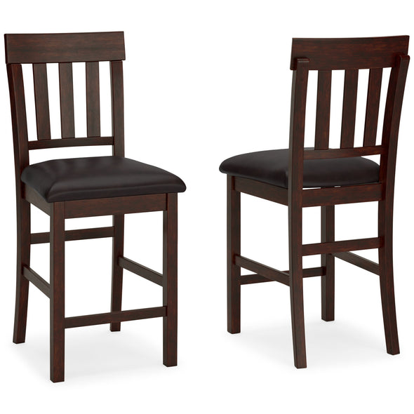 Haddigan - Upholstered Barstool (Set of 2) - Dark Brown