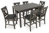 Caitbrook - Gray - Rect Drm Counter Table Set (Set of 7)