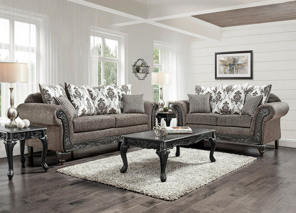 Carson Charcoal - 2 Pc Sofa & loveseat