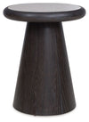 Bracken - Round End Table - French Black