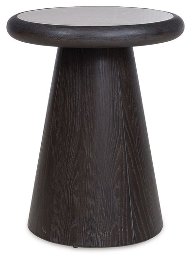 Bracken - Round End Table - French Black