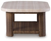 Dolan Creek - Rectangular Cocktail Table - Beige / Brown