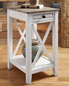 Adalane - White / Gray - Accent Table