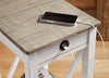 Adalane - White / Gray - Accent Table