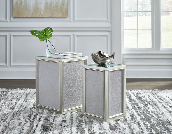 Traleena - Silver Finish - Nesting End Tables (Set of 2)