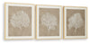 Hendridge - Wall Art Set (Set of 3) - Taupe / White