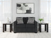 Jasmine Peaks - Loveseat - Coal