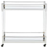 Chaseton - Clear / Silver Finish - Bar Cart