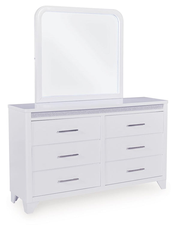 Jarlee - Dresser And Mirror - White