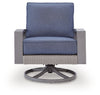 Half Moon Beach - Swivel Lounge With Cushion - Blue / Gray