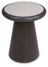 Bracken - Round End Table - French Black