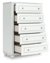 Kozlani - Five Drawer Chest - White