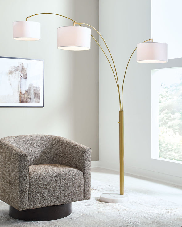 Valo - Metal Arc Lamp - Gold Finish – Mega Furniture TX