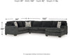 Hollyview - 3-Piece Sectional With Raf Corner Chaise - Shadow