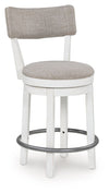 Robbinsdale - Upholstered Swivel Barstool (Set of 2) - Antique White