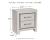 Zyniden - Silver - Two Drawer Night Stand