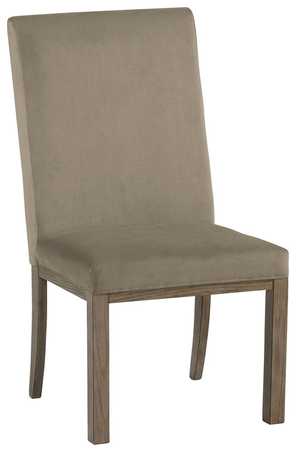 Chrestner - Gray / Brown - Dining Uph Side Chair (Set of 2)