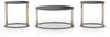Hannerly - Occasional Table Set (Set of 3) - Black / Gold Finish