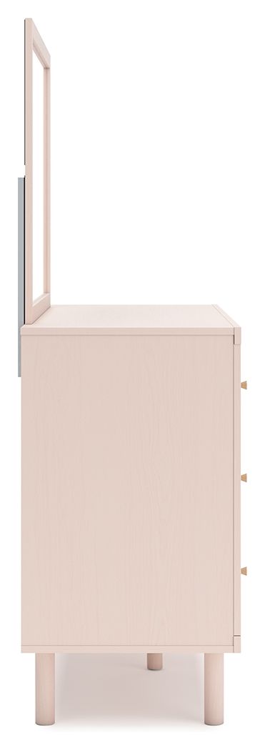 Wistenpine - Blush - Dresser And Mirror