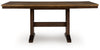 Rylandeen - Rectangular Dining Room Counter Height Extension Table - Light Brown / Dark Brown