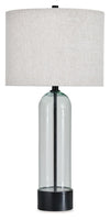 Kerrbrook - Glass Table Lamp - Clear / Black